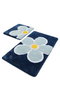 Mijölnir Juego de alfombras de baño Flower - Blue